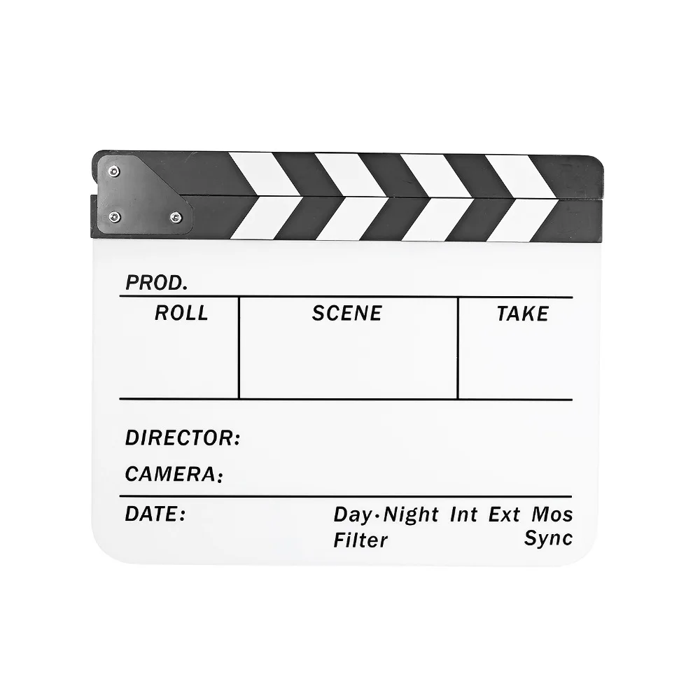 Neewer акриловый пластик 10x12 &quot/25x30 см сухая стереть режиссерская пленка Clapboard Cut