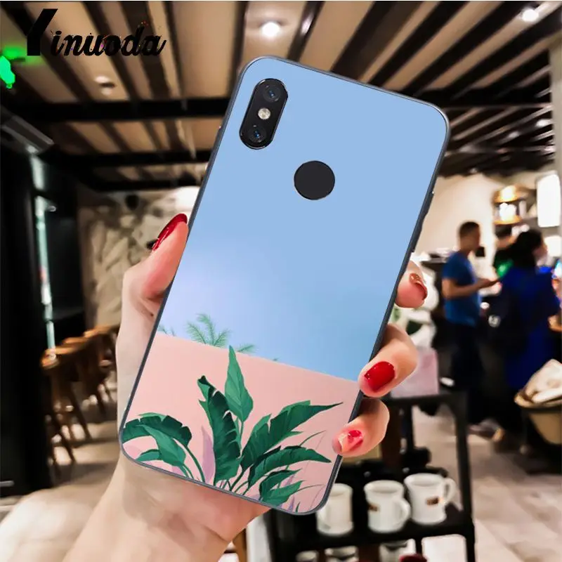 Чехол для телефона Yinuoda с рисунком листьев пальмы Xiaomi Redm4X 6A 5A 7A Redmi5 5Plus Note8 8Pro 7 mi A1