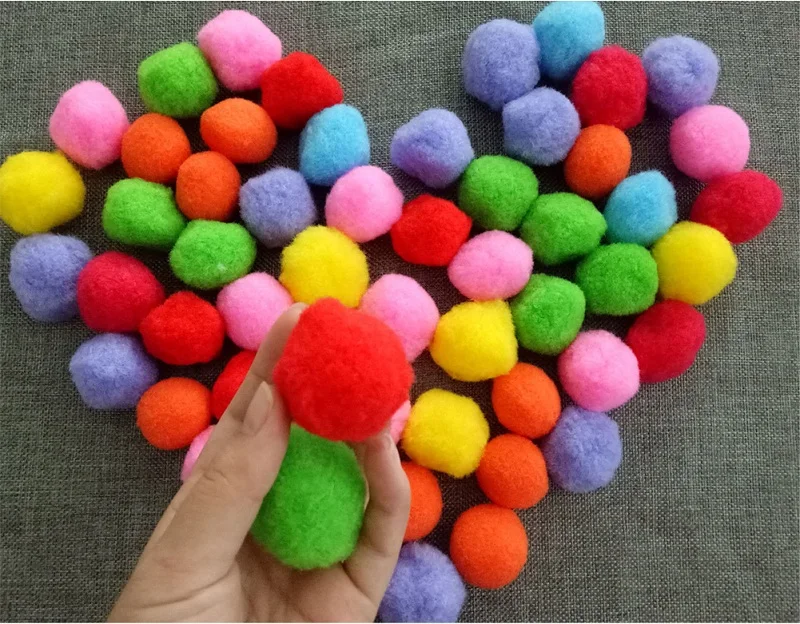 200 шт/партия Фестиваль DIY ремесло помпоны мягкие пушистые шарики войлочные карты DIY творческие украшения#249189