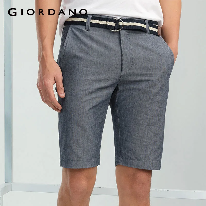 Джордано Для мужчин Твиловые шорты Повседневное бермуды Masculina Slim Fit Короткие