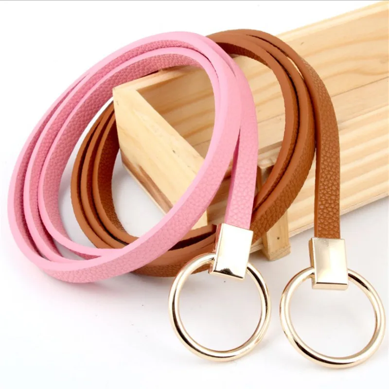 

new design metal gold o ring waist belt for women Bridesmaid decoration pu leather belts