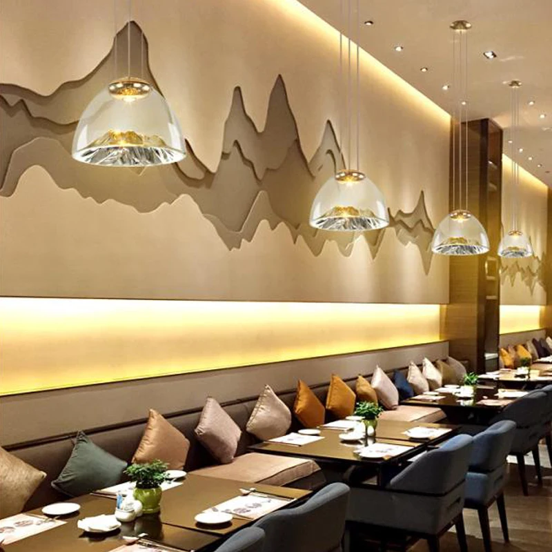 Арт светодиодный потолочный светильник золото Айсберг подвесные светильники D40cm