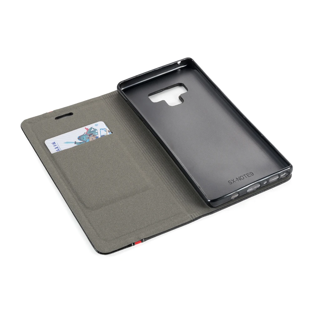 Чехол для телефона из искусственной кожи samsung Galaxy Note 9 откидной деловой Мягкий