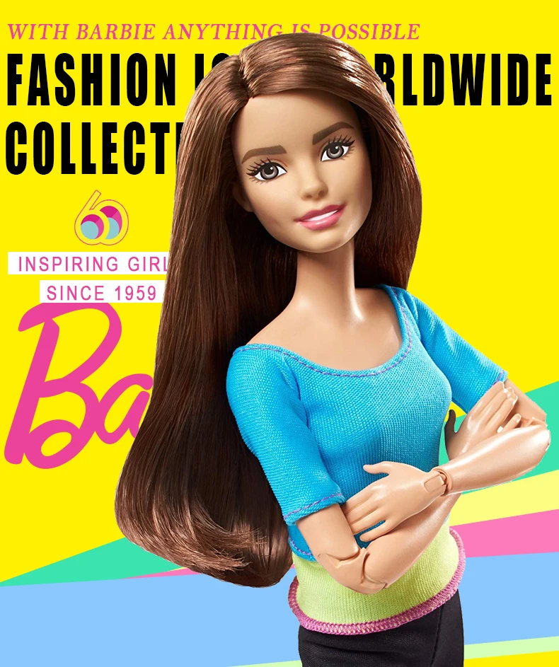 Бренд Barbie Ограниченная серия, 3 стиля, модные куклы, модель йоги, Игрушки для маленьких детей, подарок на день рождения, кукла Барби, модель Boneca DHL81