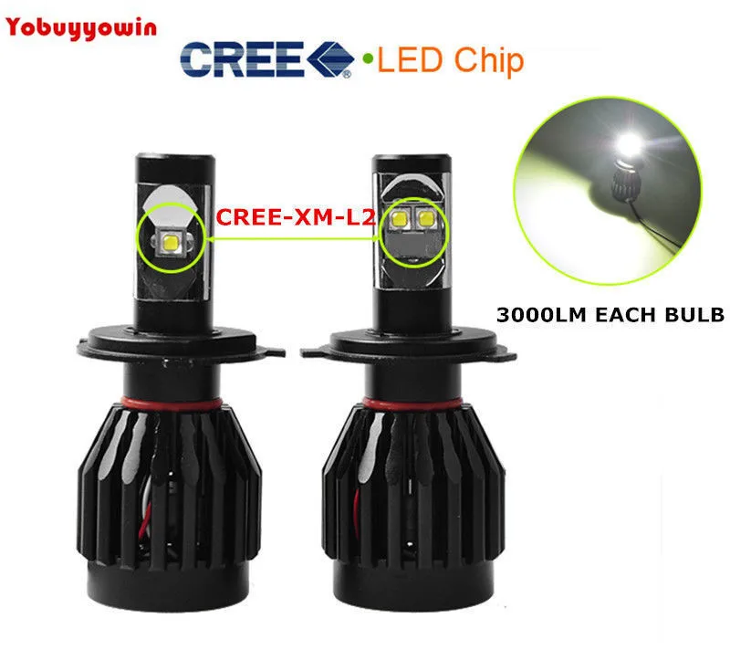 Лучший товар! H7 PX26d 477 Canbus CREE чипы светодиодный 60 Вт 6000LM ближнего и дальнего света