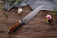 8inch 5-7-8 дюймов кухонный нож поварской нож японская фирма 7Cr17 из нержавеющей стали Высокоуглеродистый лазер дамасский узор нож Santoku - Цвет: 8inch