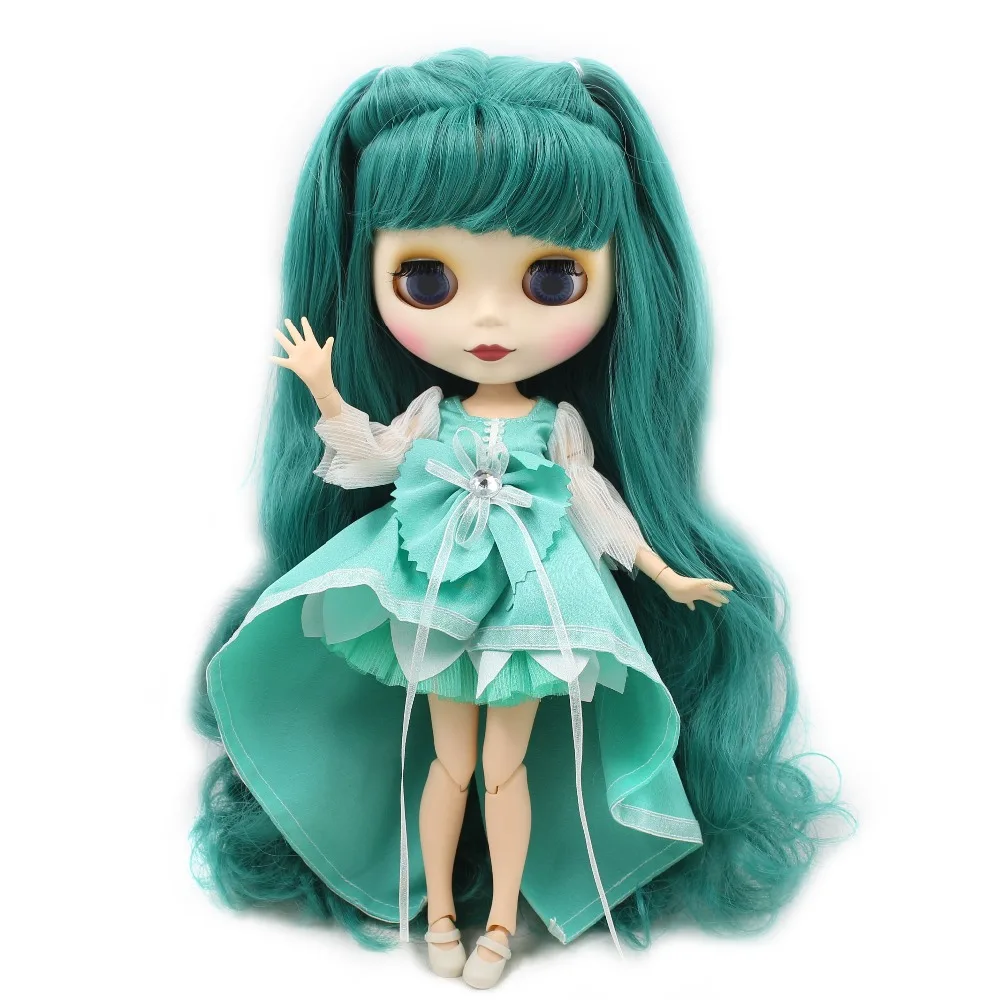 Обнаженная кукла Blyth bjd с соединением тела зеленые волосы длинные волосы мультфильм bjd 1/6 кукла модель игрушки