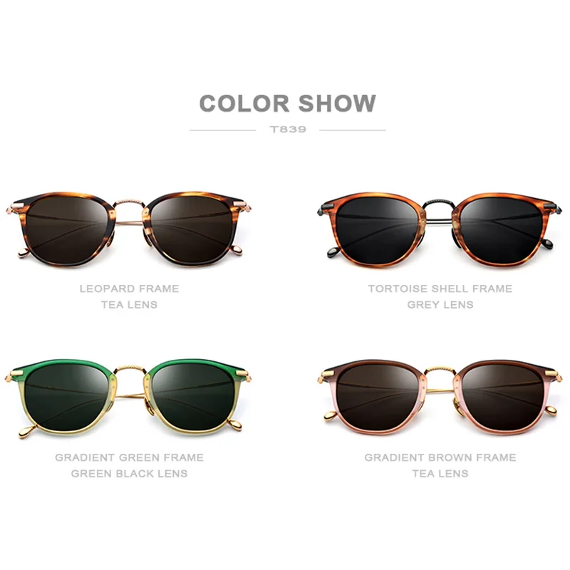 FONEX Солнцезащитные очки мужские с ацетатными поляризационными стеклами