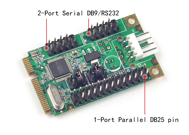 Новый мини PCIe 1 параллельный порт + 2 последовательных порта I/O контроллер карты Mini