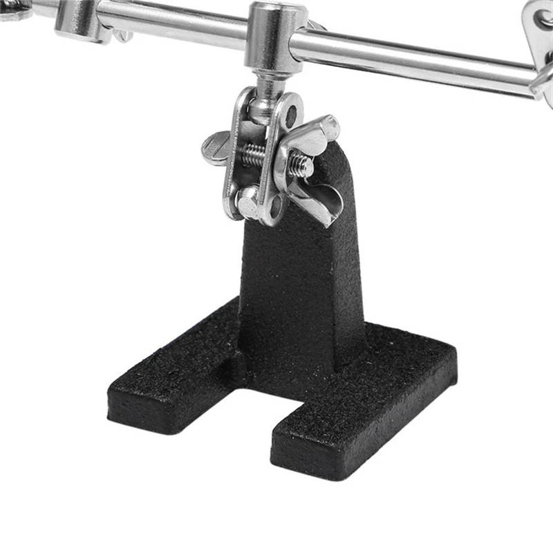 Помощь ручной лупы металлическое основание Стекло линзы 2 зажимы &quotкрокодил&quot