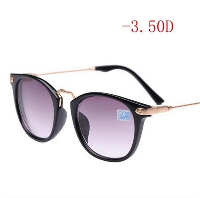 myopia 350 Новые готовые солнцезащитные очки для близорукости, модная оправа для близорукости и линзы 100-400 градусов солнцезащитные очки-1-1,5-2-2,5-3-3,5-4,0 - Цвет оправы: myopia 350