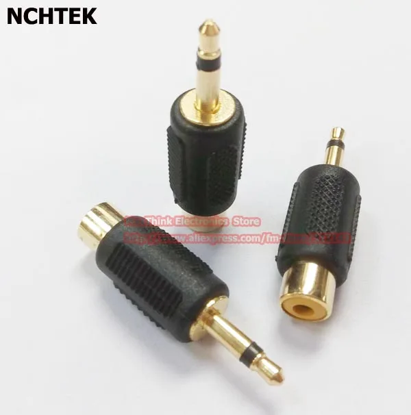NCHTEK позолоченный 3 5 мм 1/8 &quotмоно штекер RCA Женский для аудио видео Динамик Разъем