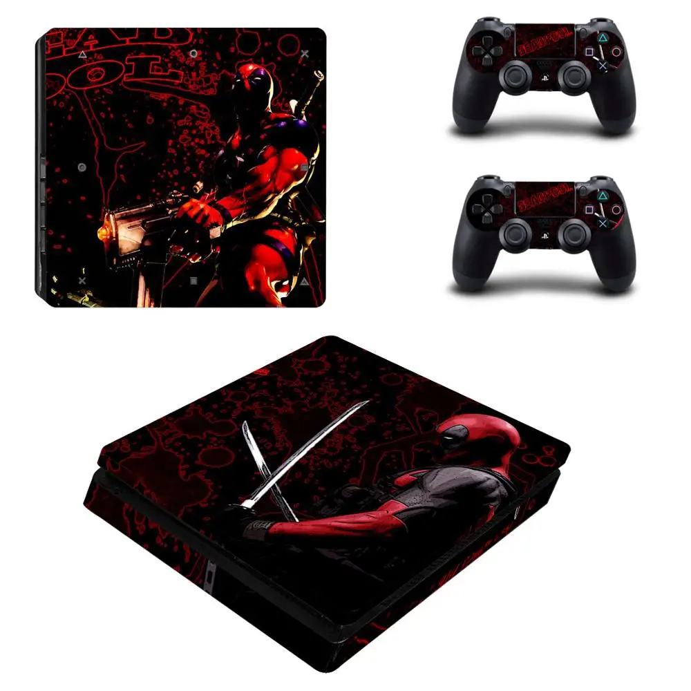 Deadpool PS4 тонкая наклейка для консоли playstation 4 и контроллера PS4 тонкая наклейка s винил
