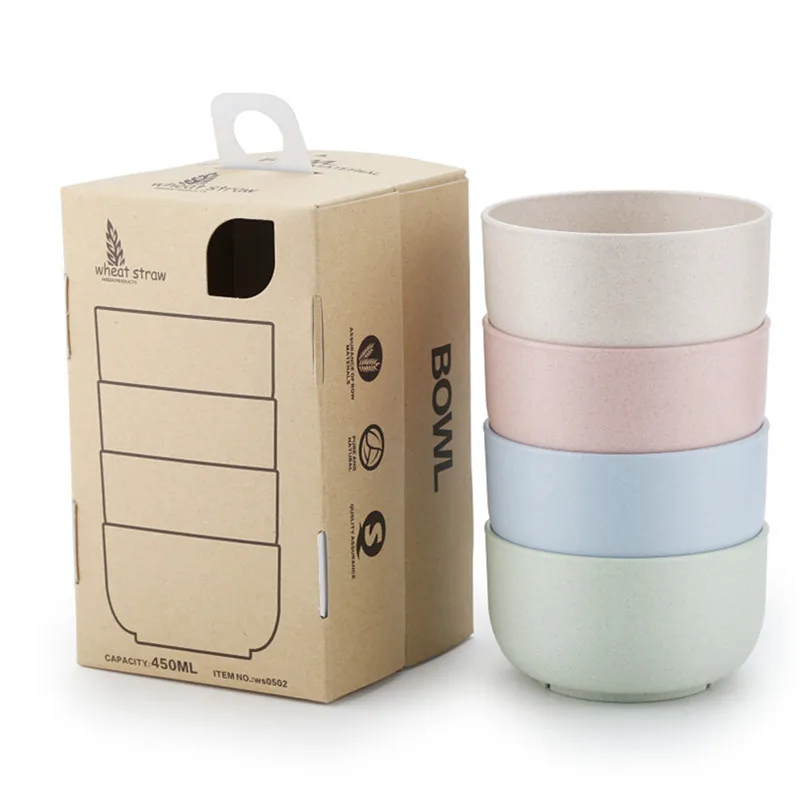 Новинка высокое качество 2 комплекта чаши пшеничная соломенная домашняя лапша