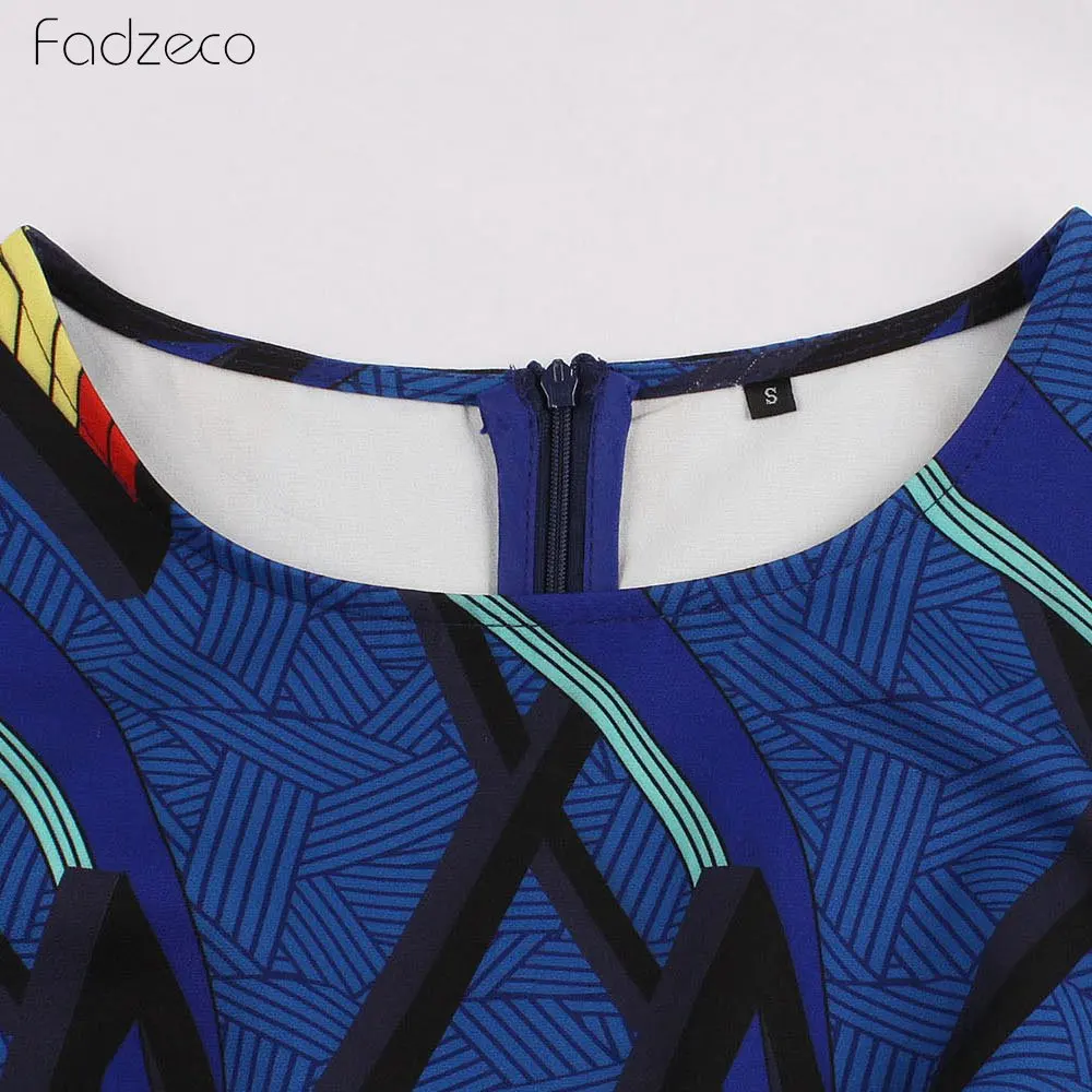 Fadzeco 2019 Новые африканские платья для женщин круглый вырез ТРАПЕЦИЕВИДНОЕ Мини