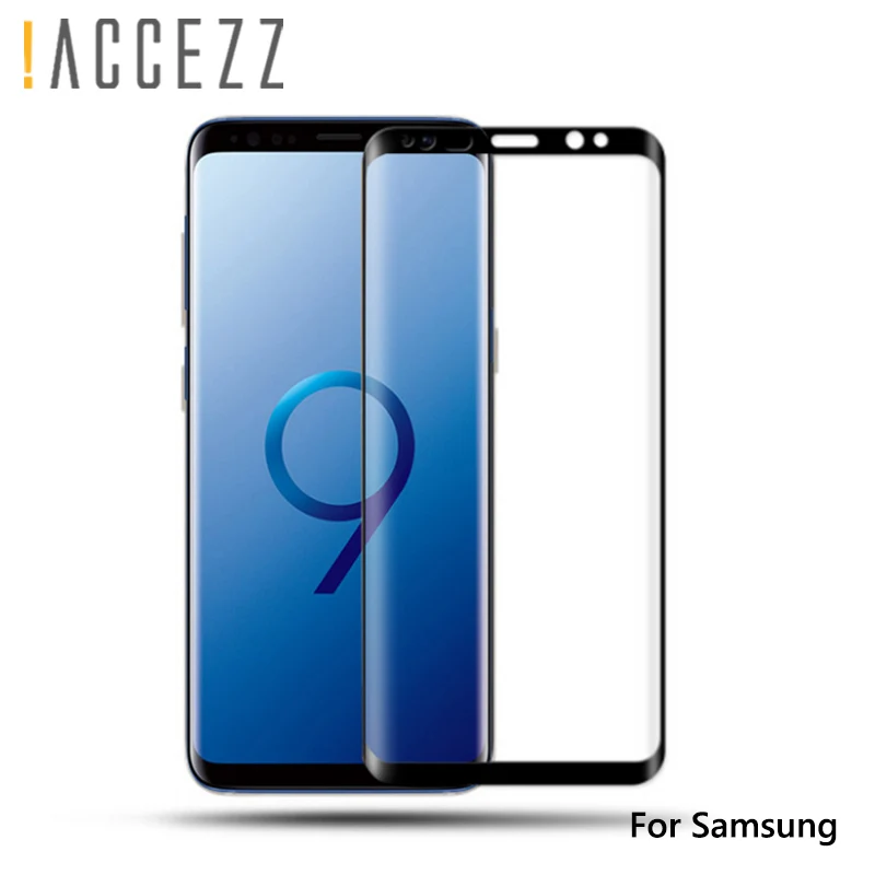 ! Пленка ACCEZZ из закаленного стекла с изогнутым покрытием для Samsung S8 S9 Plus Note 8 защита