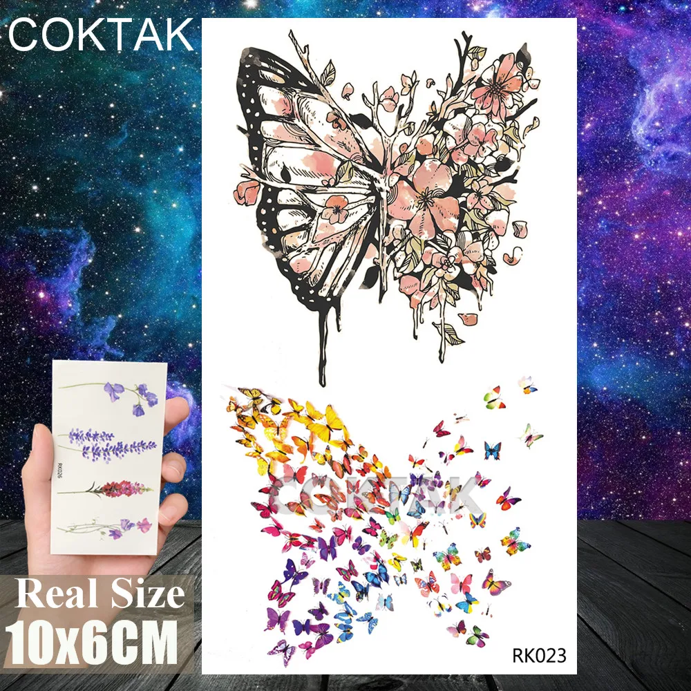 CRK023 Черные временные тату хной наклейки мандала цветок реалистичные моющиеся татуировки Поддельные геометрические боди-арт Грудь татуировки для женщин - Цвет: CRK023
