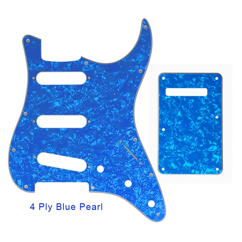 Запчасти для гитары Pleroo-для США \ Мехико Fd Stratocaster 72' 11 Отверстие для винта Стандарт St& задняя пластина царапина пластина Многоцветный выбор