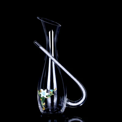 blue 1pcs Бессвинцовая Хрустальная эмалированная стеклянная чашка и декантеры, набор алмазных цветов, бокал для вина, разливщик красного вина, набор для напитков, подарок - Цвет: blue 1pcs