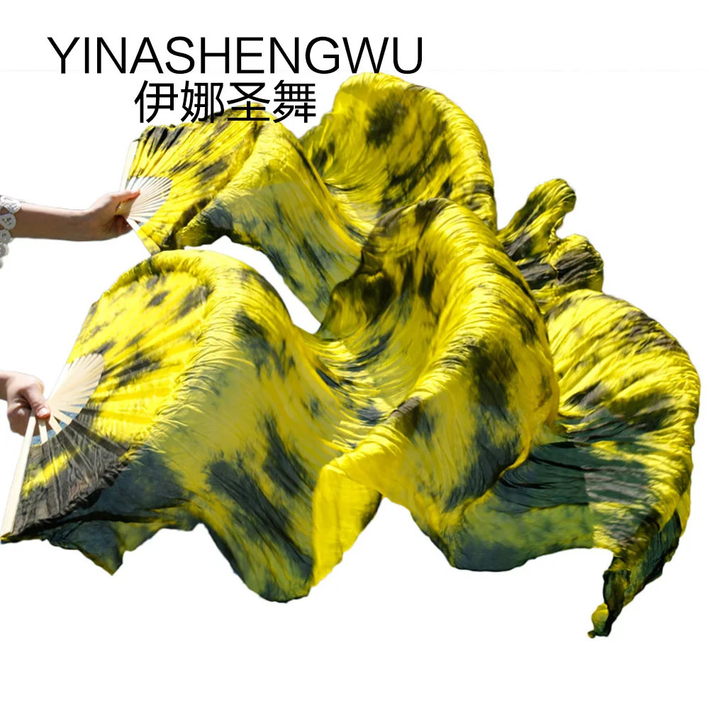 Веер для танца живота бамбуковые ребра реквизит из натурального шелка