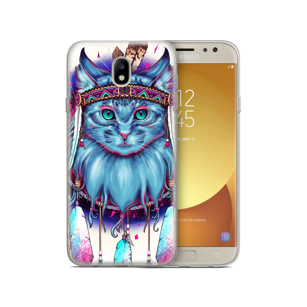 Ловец снов кошка волка совы мягкий силиконовый чехол для Samsung Galaxy S6 S7 край S8 S9 плюс