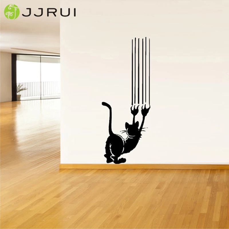 Настенный декор JJRUI Виниловая наклейка на стену с изображением милого кота