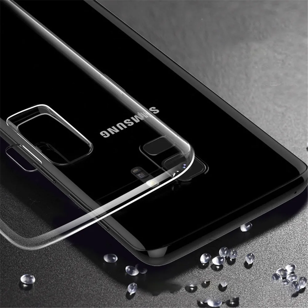 Ультра тонкий прозрачный силиконовый чехол для samsung Galaxy S9 S8 A6 A8 плюс Чехол J3 J4 J5 J6 J7