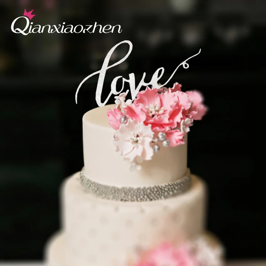 Qianxiaozhen Love Casamento свадебный торт Топпер Свадебные празднования украшения Topo De Bolo aniversариo стенд день