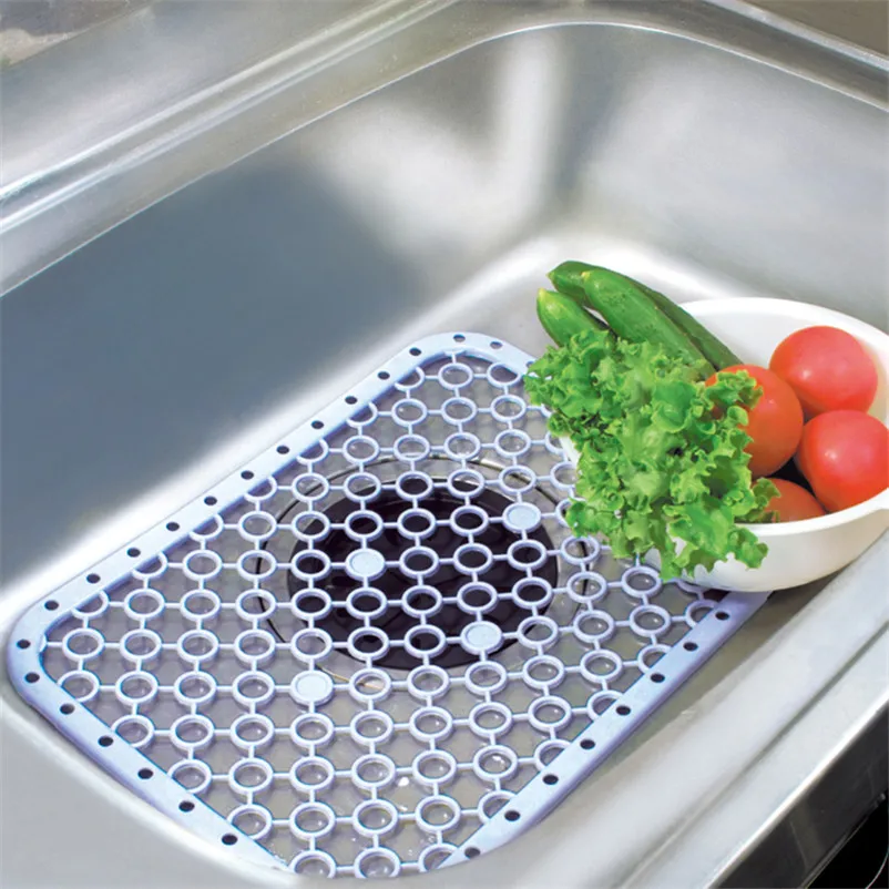 

XMT-HOME kitchen drainer mat sink debris dish drying mat drying rack dish washing tray 40x30cm 1pc