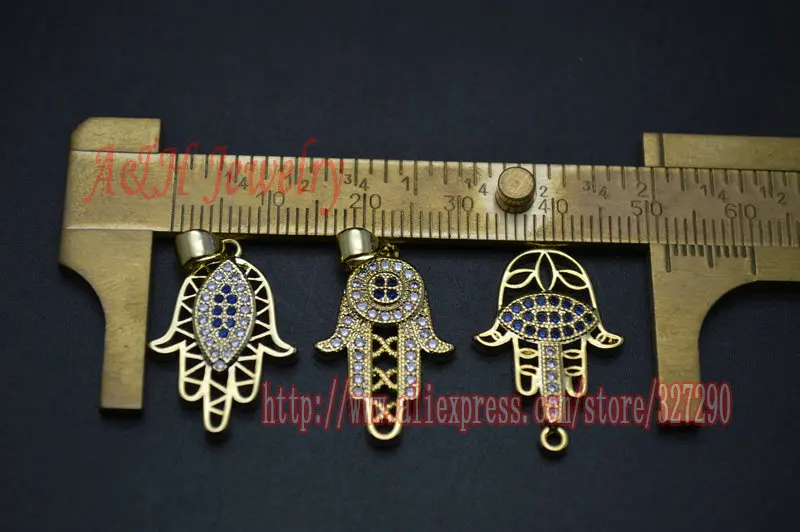 Подвески в виде руки хамсы золотого цвета с Cz бусинами вставка подвеска Фатима