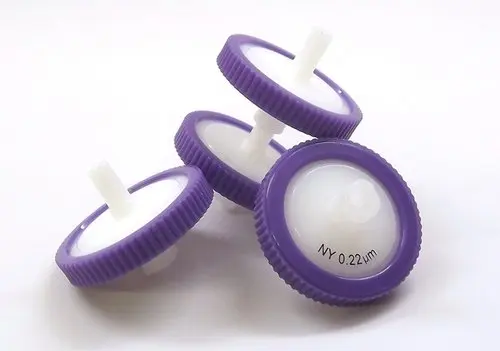Шприцевой фильтр фиолетовая нейлоновая мембрана 25 мм диаметр 0 22 мкм размер пор