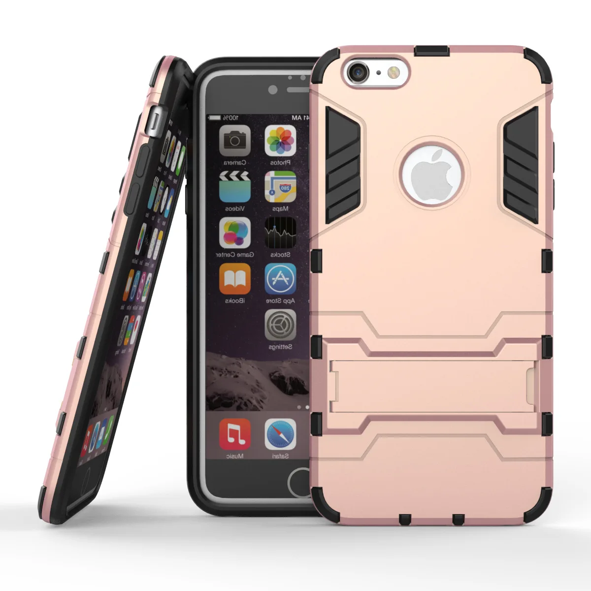 Подходит для iPhone7 розовое золото телефон оболочки кронштейн мобильный защитная