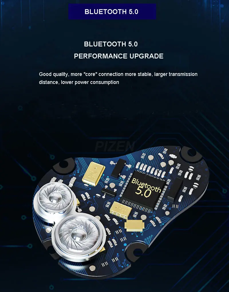 PIZEN TWS Беспроводные bluetooth 5,0 наушники двойной Динамический драйвер Авто сопряжение спортивные наушники игровая гарнитура для мобильного телефона i7s tws