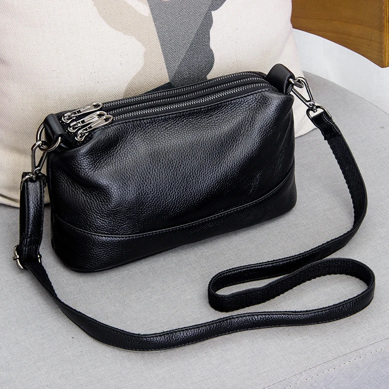 Real genuine leather small messenger bags for women mini crossbody shoulder bag phone purse pocket female handbags sac a main | Багаж и