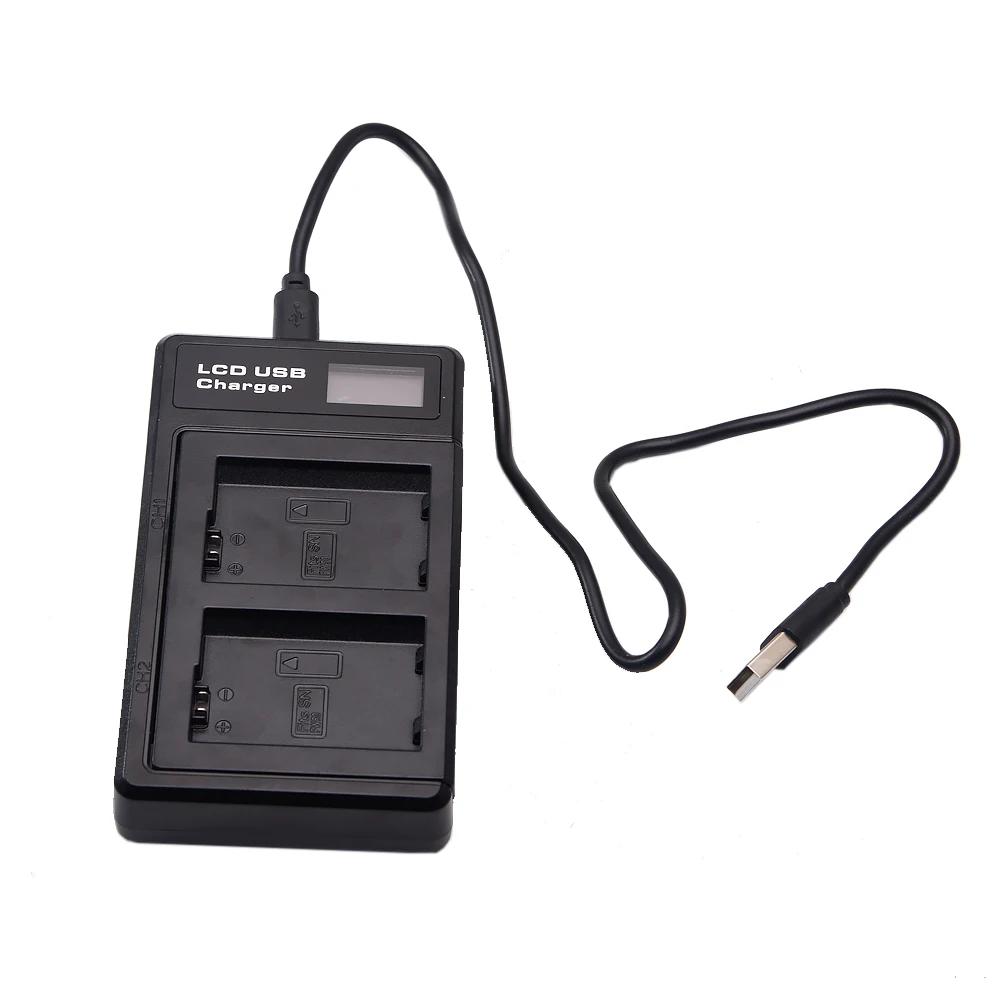 Двойное зарядное устройство USB с ЖК дисплеем для Sony NP FW50 A3000 A5000 A5100 A6000 A6300 A6500 A7 A7II