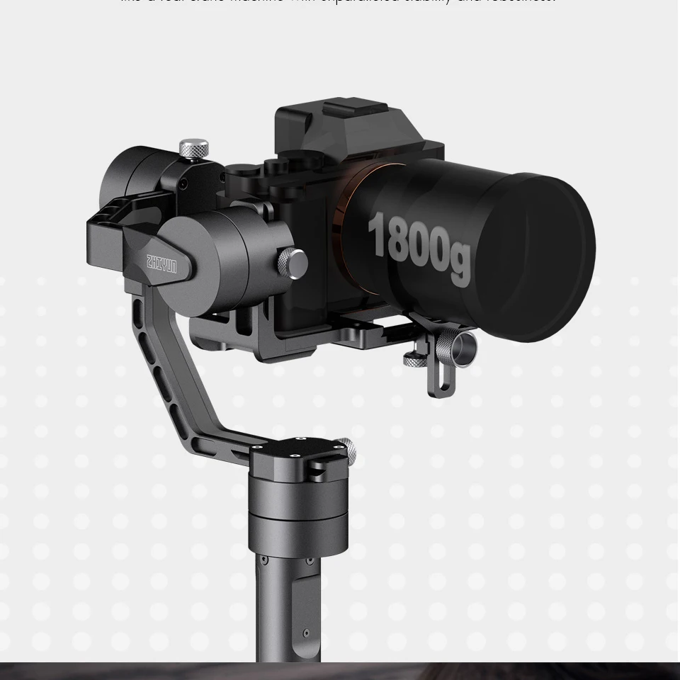 ZHIYUN кран V2 3-й осевой стабилизатор 360 панорамный 1800 г Полезная нагрузка для беззеркальной камеры ручной карданный стабилизатор