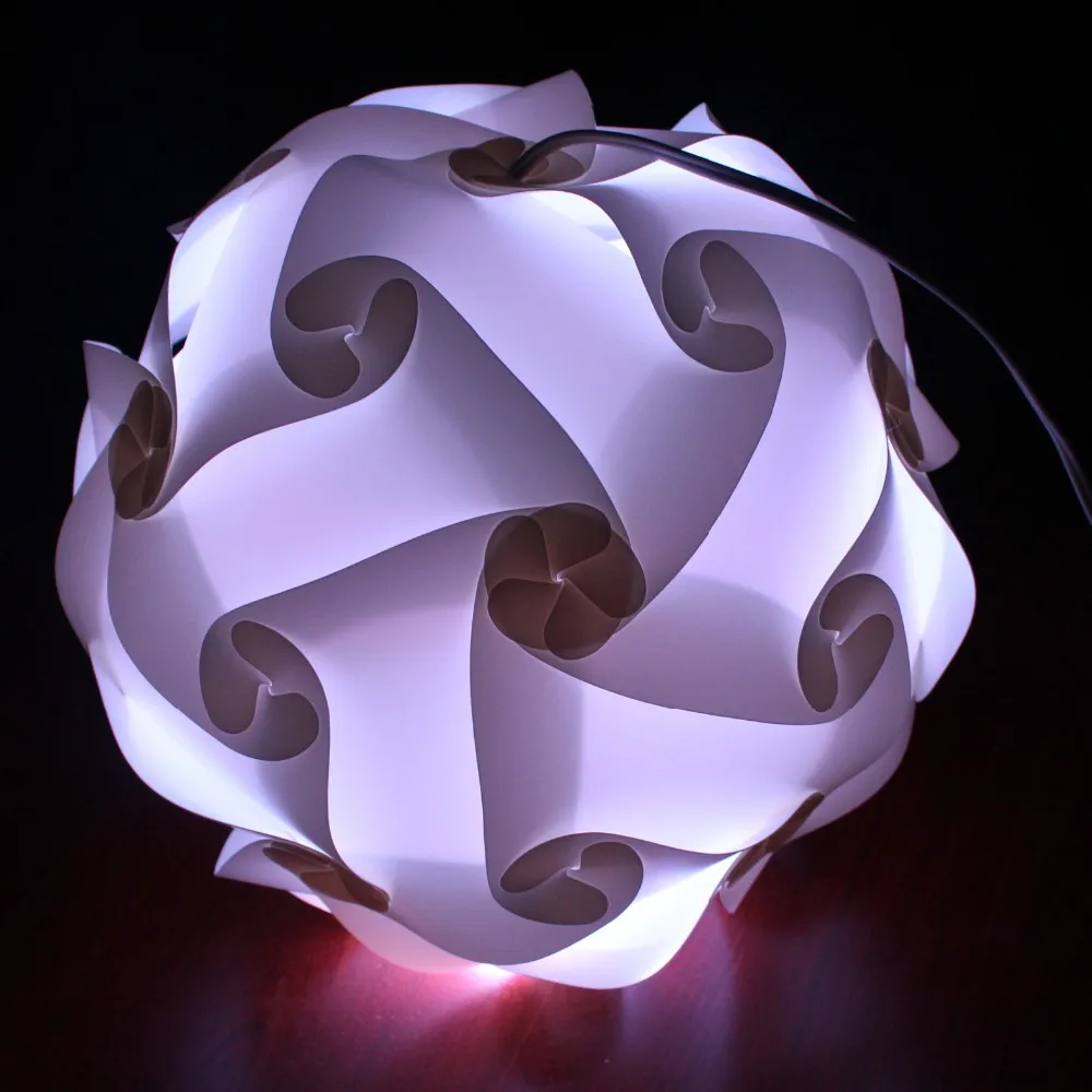 Dia40cm сплошной цвет пластика pp Головоломки Лампы iq Lights PP Свет Головоломка Горячей
