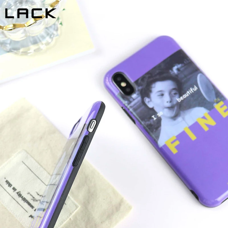 LACK фиолетовый чехол для телефона с иллюстрацией iphone 7 6 6s 8 Plus милые модные чехлы