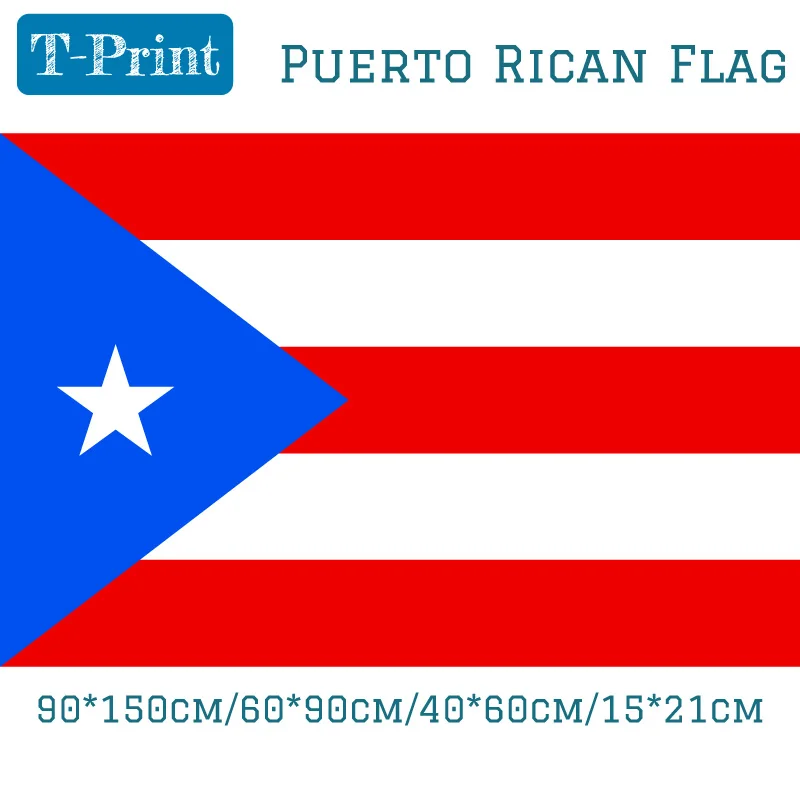 

90*150cm 60*90cm 40*60cm 15*21cm Puerto Rican Flag Puerto Rico Polyestee Decorative Flag