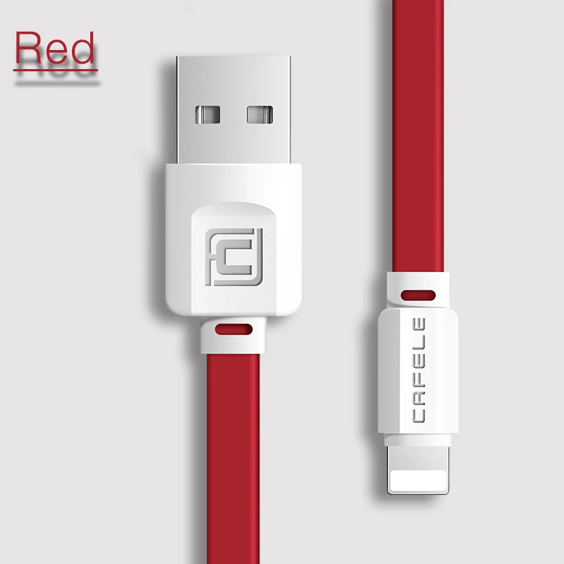 CAFELE usb-кабель для зарядки iPhone x xs max xr 8 7 6s 6 5 plus кабель для синхронизации данных для IOS 12 11 прочный usb-кабель - Цвет: Red