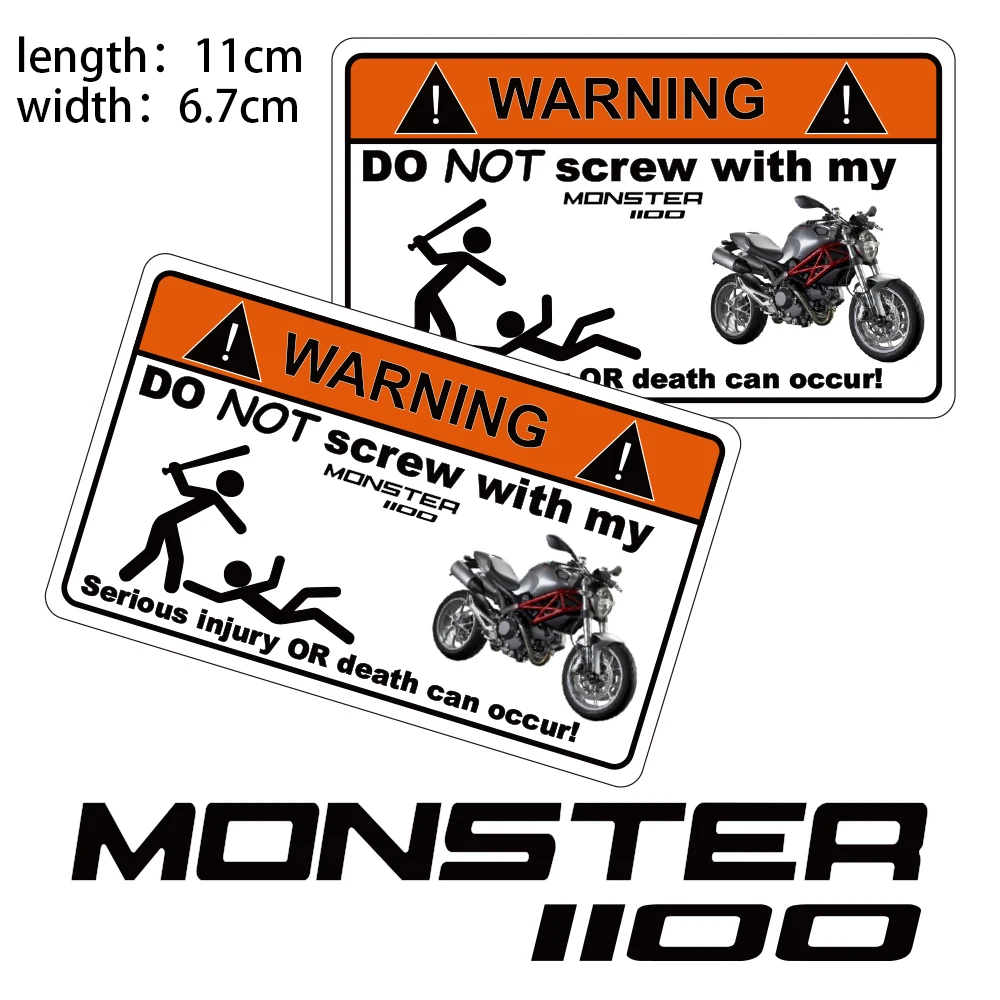 

KODASKIN 2 Pieces Do Not Screw Warning Sticker Decal for DUCATI MONSTER 1100