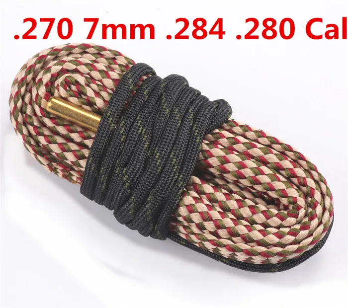 Охотничьи отверстия для чистки змеиной винтовки 22 Cal 223 5,56 мм/7,62 мм. 308. 300. 303Cal/9 мм Калибр канат Boresnake винтовка ствол комплект Caza - Цвет: 270 7mm 284