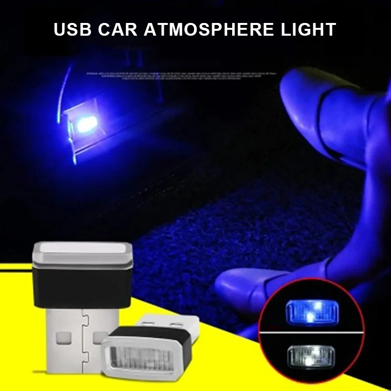 1 шт. USB мини беспроводной светодиодный комплект освещения салона автомобиля