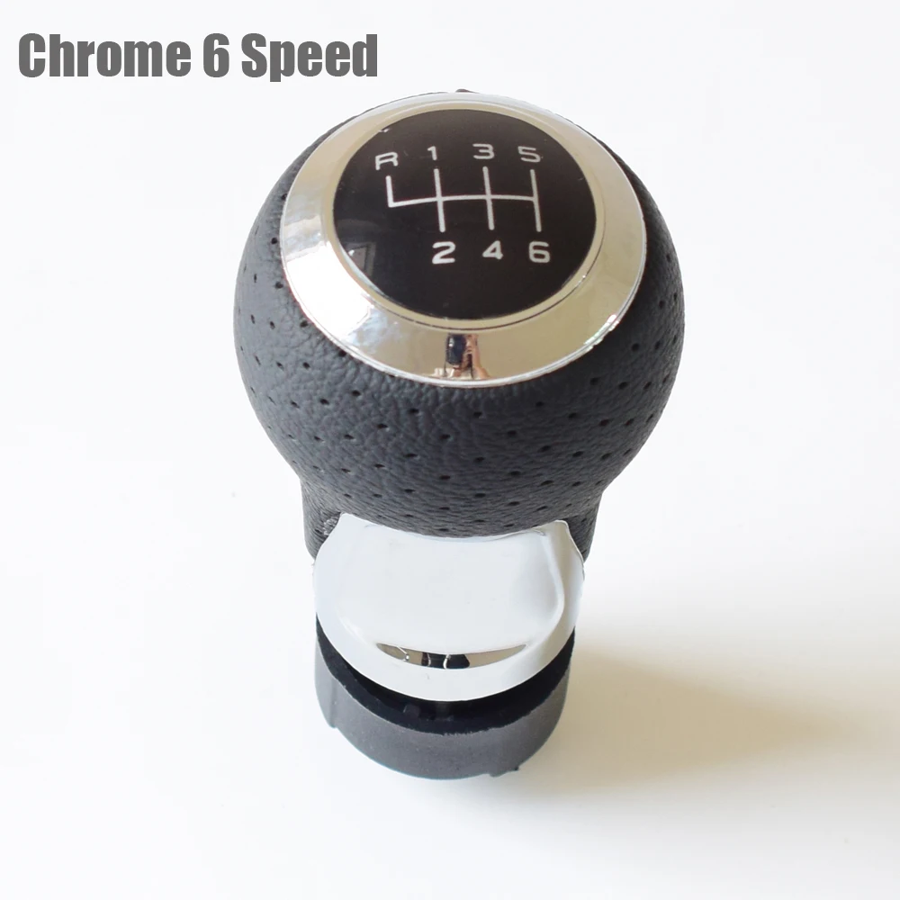 5/6 скоростей серебряное кольцо Хромированная ручка переключения передач для Audi A4(2001-2008) B6(2001-2005) A6 C5(2001) для Seat Exeo(2011) Leon