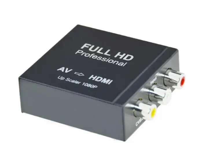 Aikexin конвертер видео из AV в HDMI композитный 3RCA CVBS к HDMI конвертер HDMI AV2HDMI адаптер Поддержка 720 P/1080 P для ТВ/PC/PS3 - Цвет: AV to HDMI Metal