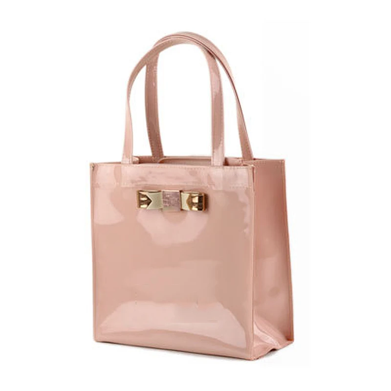 2016 нью-butterfly сумка сладкая розовый пвх конфеты цвет цветочные желе мешок бежевый