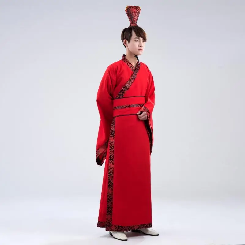 Мужской костюм ханьфу из древней китайской династии Цзинь и Хань унисекс косплей