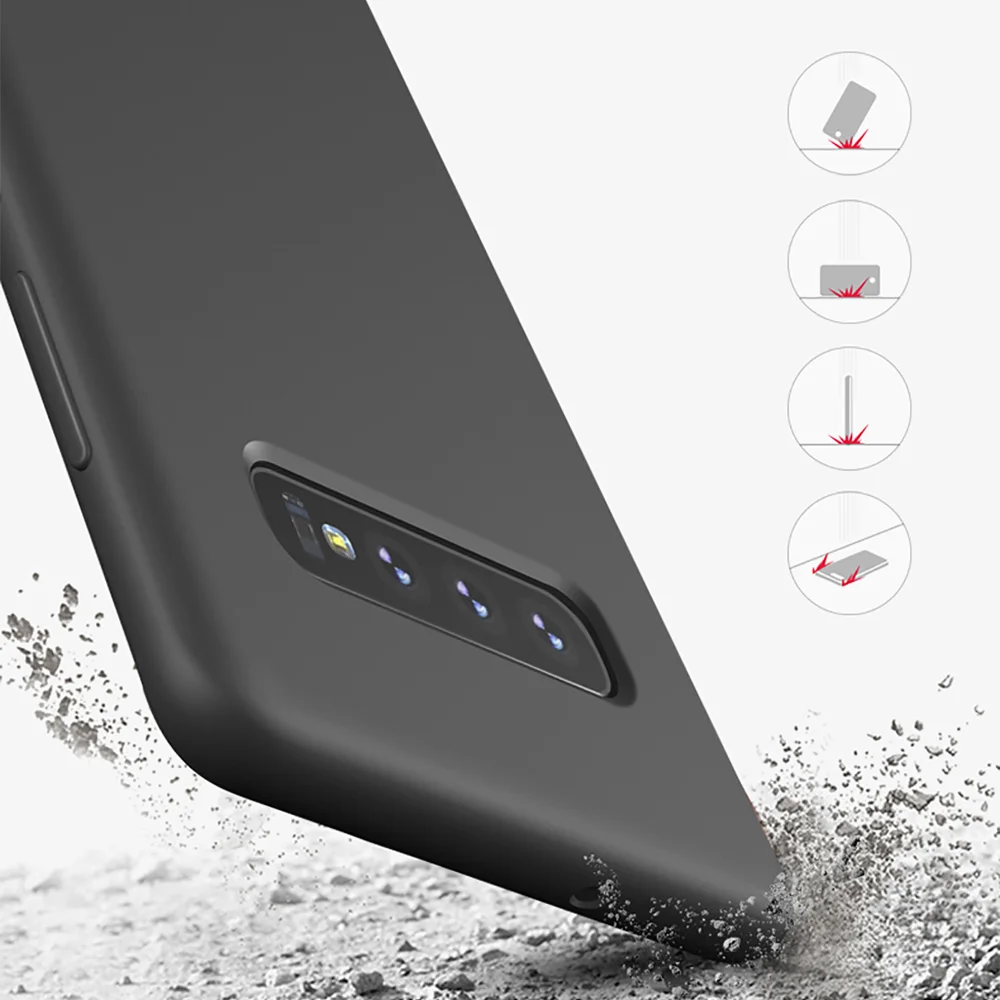For Samsung S10 case silicone back cover galaxy plus note9 hard phone Full protective luxury S9plus 100% original |