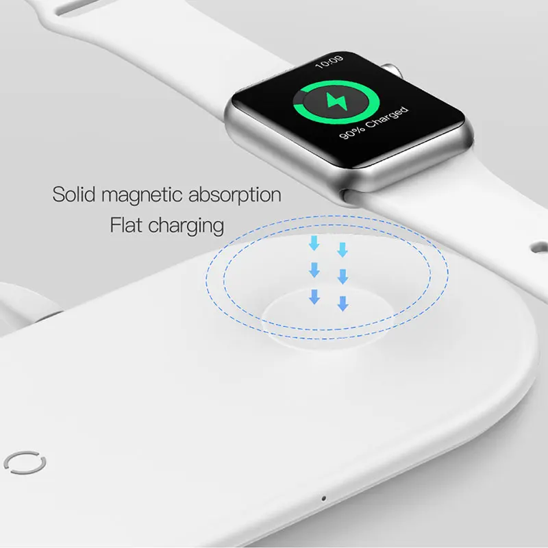 Беспроводное зарядное устройство 2 в 1 для Apple Watch 4/3/2/1 обновленная версия быстрая Беспроводная зарядка для iPhone 8 Xs Max samsung S9