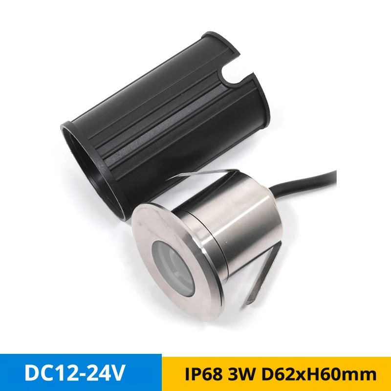 12 шт./лот DC12V 3W Подводный Светодиодный точечный светильник IP68 подземная лампа из